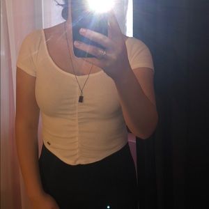 White crop top